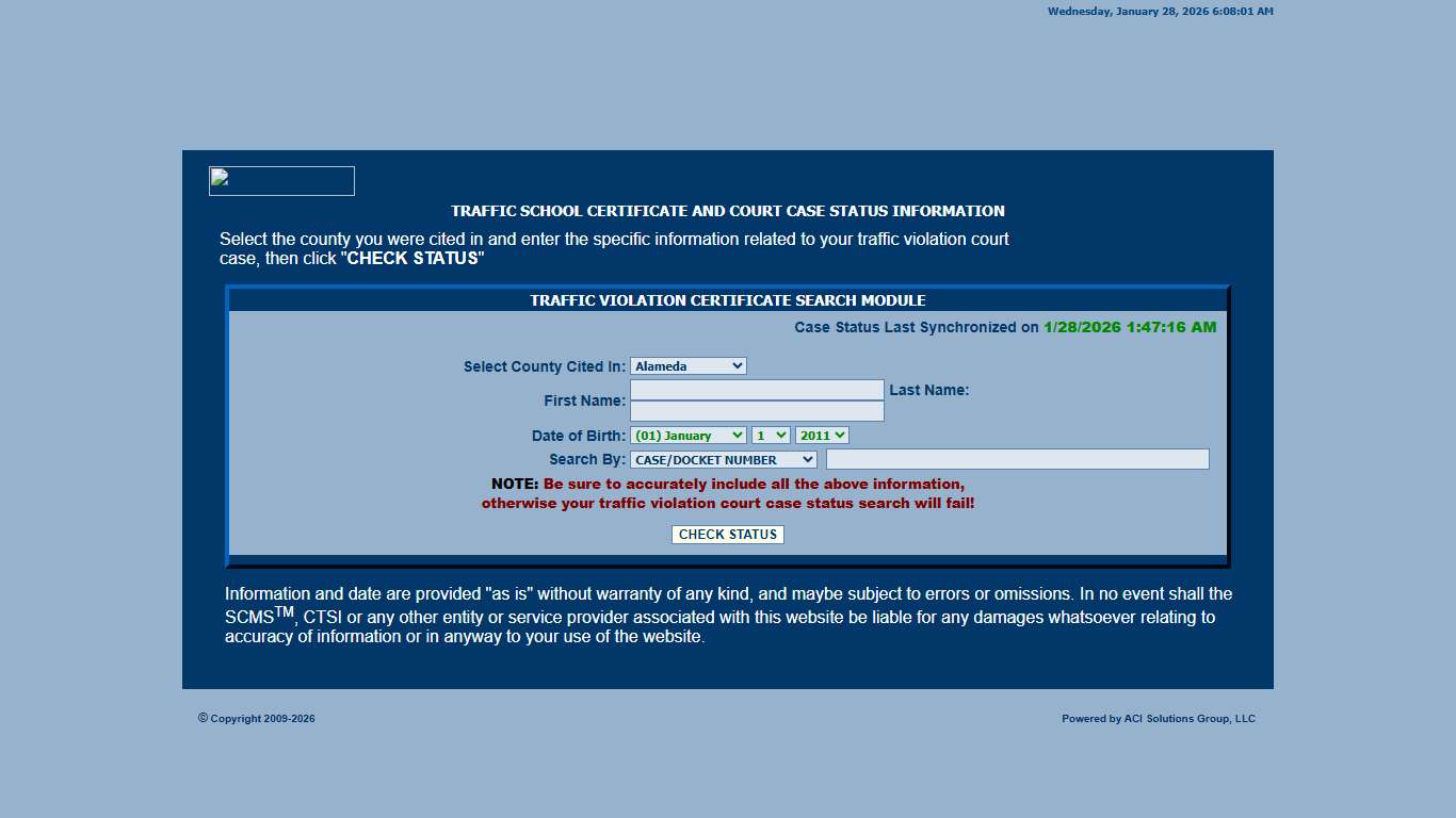 Court Certificate Service